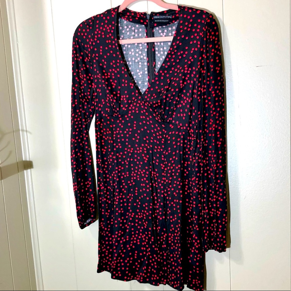 Urban Outfitters Black and Red Polka Dot Dress